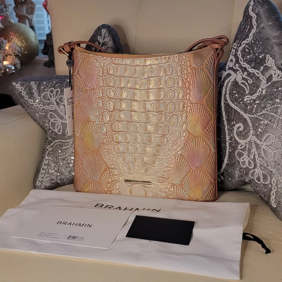 Brahmin Katie Scallop Bondi Iridescent Adjustable Crossbody Bag NWT - Picture 2 of 10
